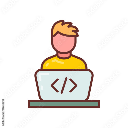 Software Developer icon in vector. Illustration