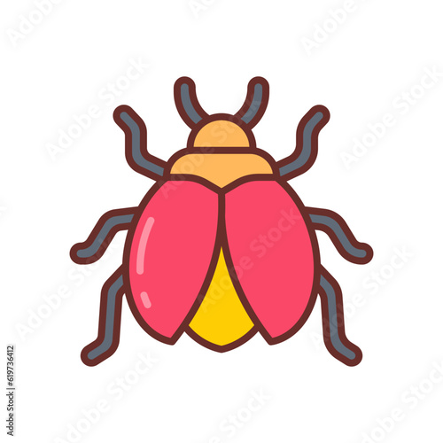 Bug icon in vector. Illustration