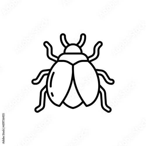 Bug icon in vector. Illustration