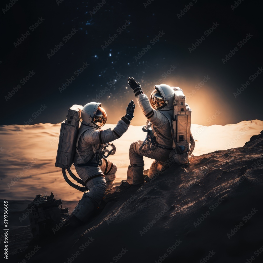 Astronauts exploring deep space Astronauts exploring deep space