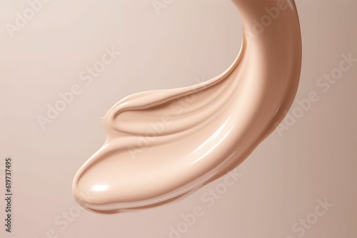 AI-generated illustration of smooth, creamy liquid on a pristine white background.