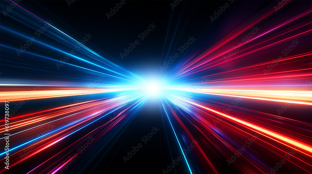 Abstract Neon Lights in High-Speed Motion: Vibrant Colors of Neon Lights in High-Speed Motion, Dynamic the Fast-Paced Motion and Abstract Glow. Generated AI Abstract Neon Lights in High-Speed Motion: Vibrant Colors of Neon Lights in High-Speed Motion, Dynamic the Fast-Paced Motion and Abstract Glow. Generated AI