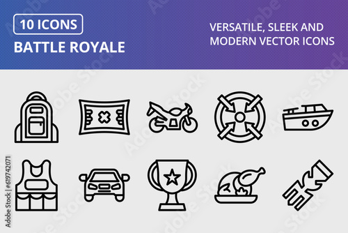 Vector Battle Royale Icon Set
