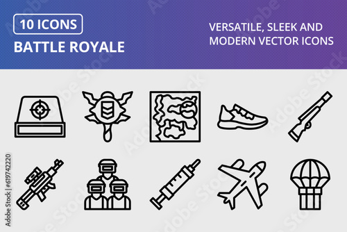 Vector Battle Royale Icon Set
