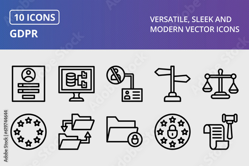 Vector GDPR Icon Set
 photo