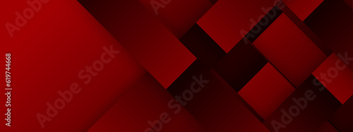 Abstract red square shape with futuristic concept background