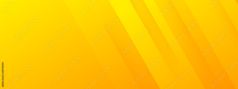 Obraz premium Yellow color square pattern on banner with shadow. Abstract white and grey color geometric background with copy space.