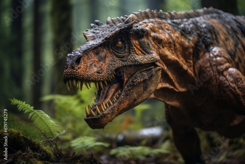 Close-Up of Carnotaurus, Natural light, Generative AI © Giantdesign