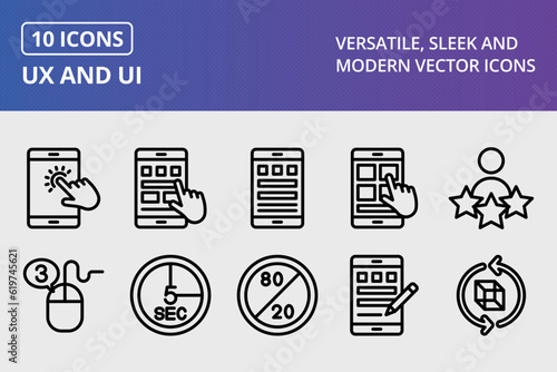 Vector UX And UI Icon Set
