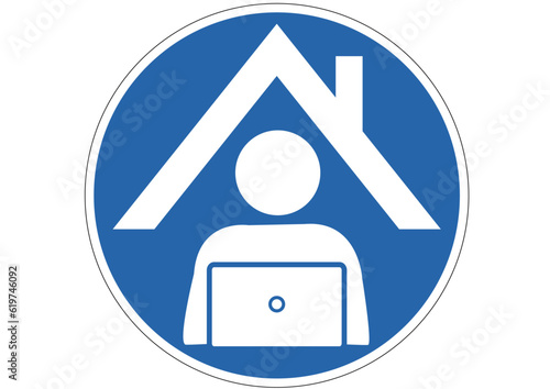 Gebotsschild Homeoffice