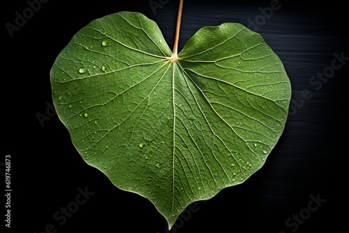 Photograph Of Poplar Leaf Natural Light, Generative AI