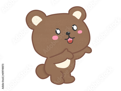 Teddy bear cartoon, animal cartoon,cute icon , vector, illustration, hand drawn