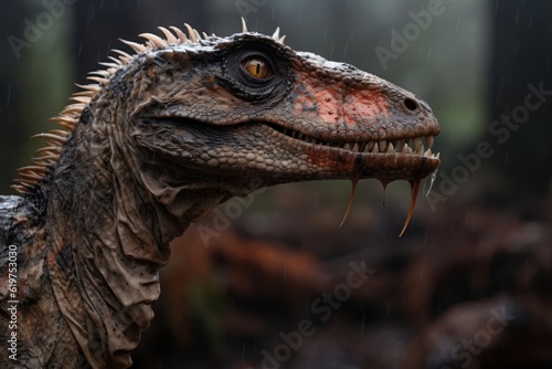 Close-Up of Eotyrannus, Natural light, Generative AI