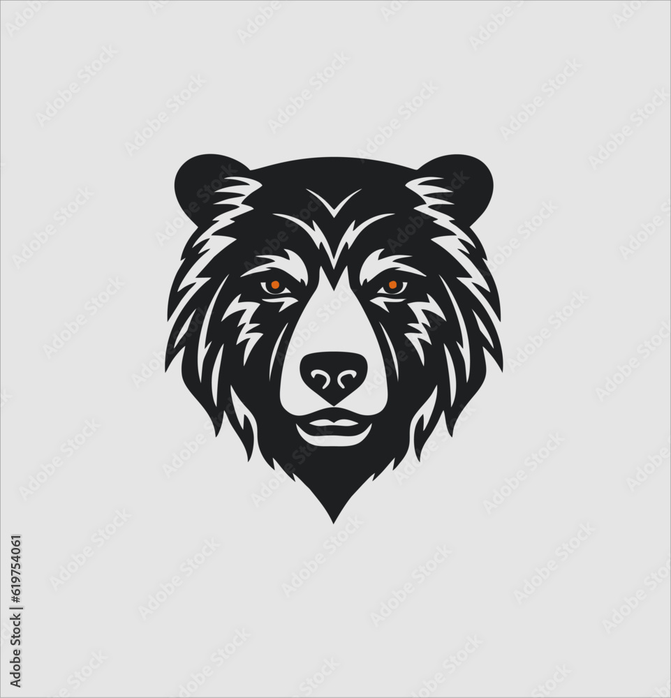 simple and modern bear head logo design, animal icon bear vector template simple and modern bear head logo design, animal icon bear vector template