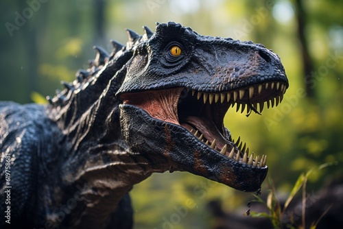 Obraz na plátně Close-Up of Gorgosaurus, Natural light, Generative AI