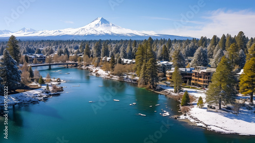 Central Oregon view of Bend Oregon drone photo taken with DJI Mini 3 Pro 