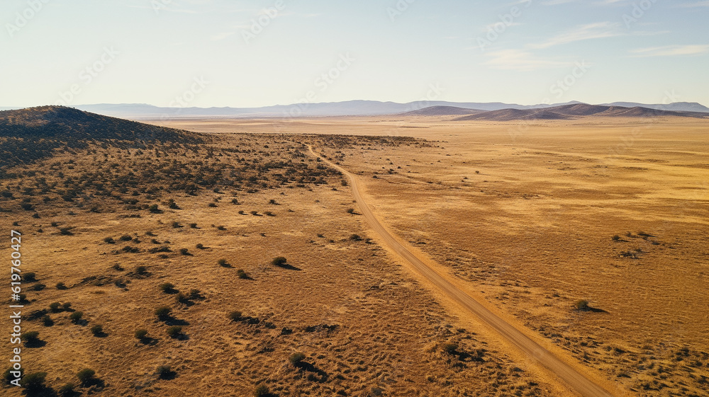 Summer desert drone photo from DJI Mini Pro 3 , taken in Northern Nevada on the border with Oregon 
