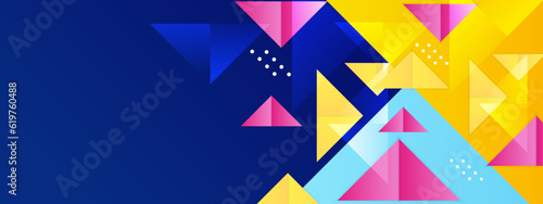 Modern vector gradient with colorful geometric background © Roisa