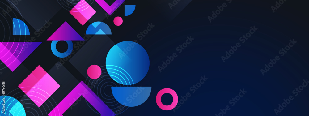 Dynamic vector abstract background with colorful geometric shapes