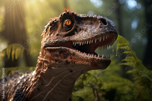 Close-Up of Heterodontosaurus, Natural light, Generative AI