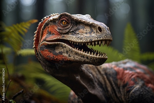 Close-Up of Heterodontosaurus  Natural light  Generative AI