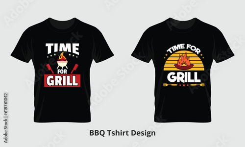 BBQ vector typography t-shirt design, Family BBQ t-shirt design, Modern Grill Typography vector T-shirt Design