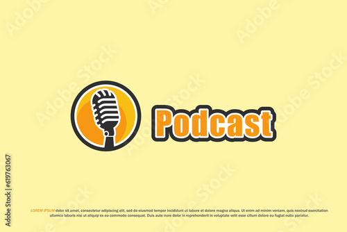 logo microphone podcast talk channel