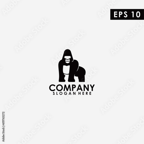 Gorilla Logo Design Vector Template. Modern Design. Flat Logo. Gorilla Icon. Vector Illustration