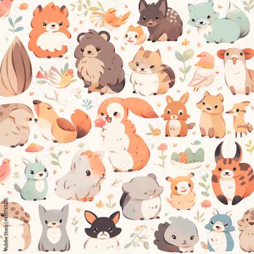 seamless pattern with animals