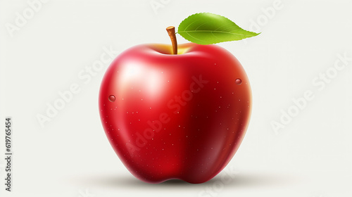 red apple isolated on white