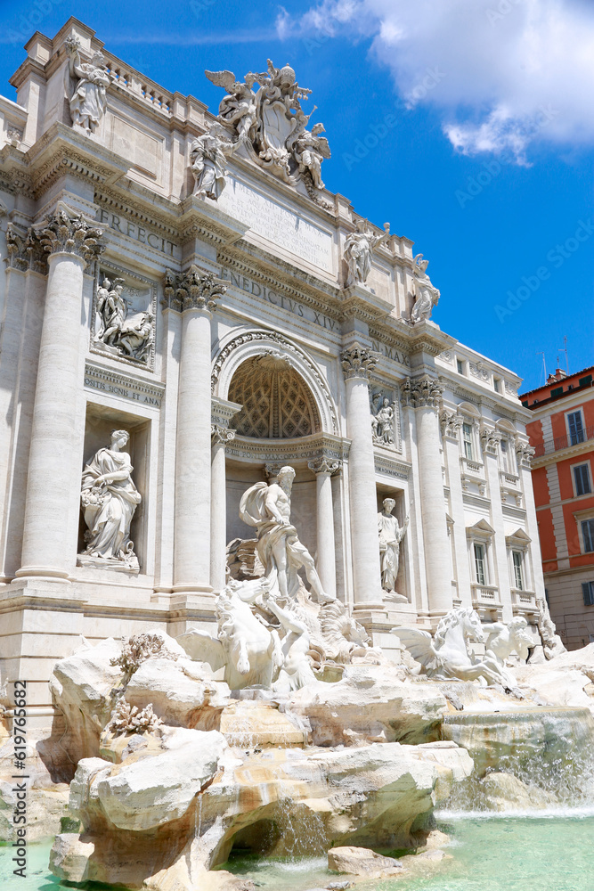 Trevi Fountain as viewed from the left side 