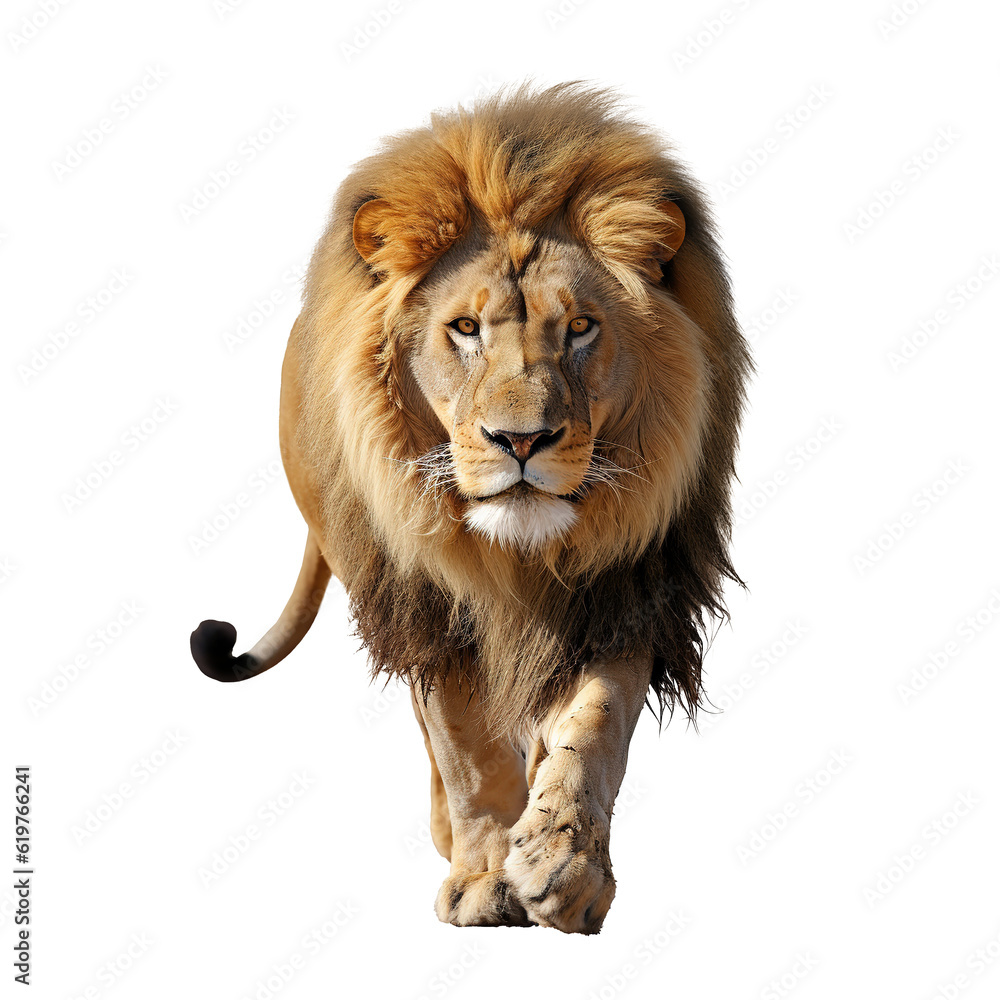 Lion isolated on white