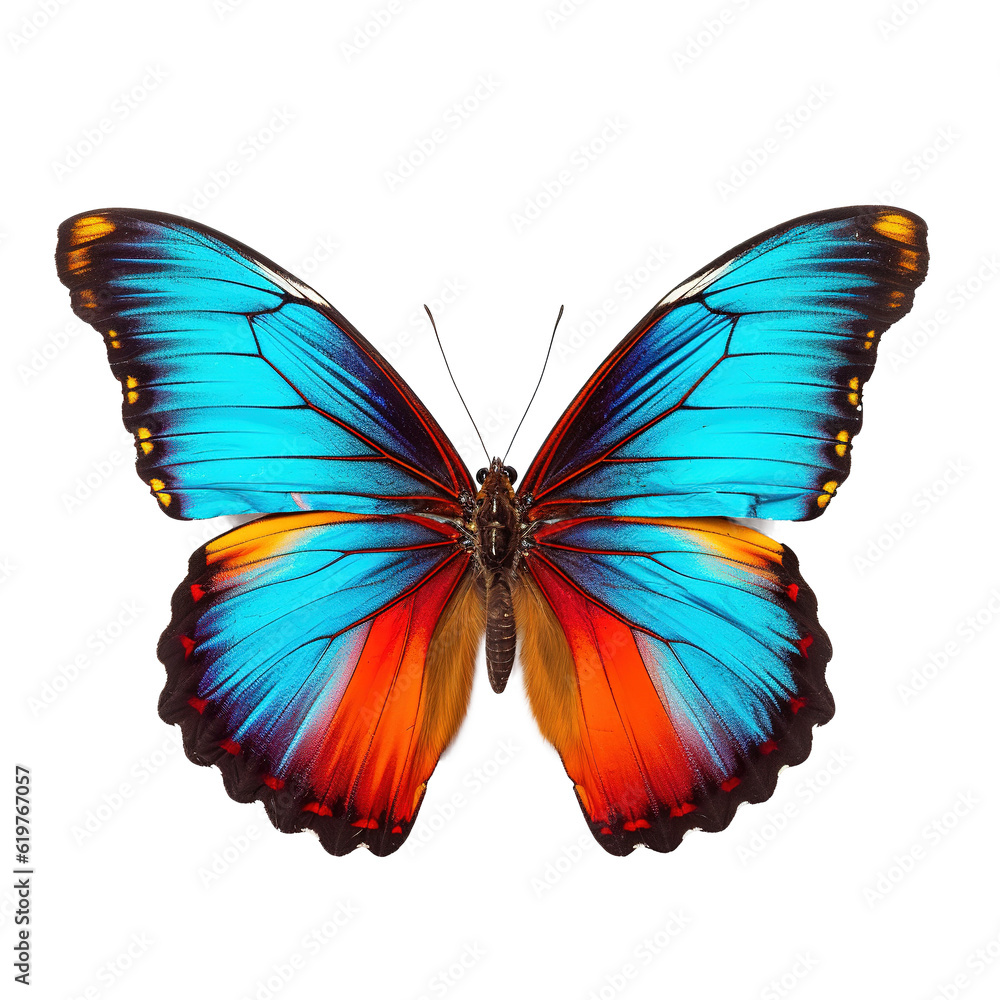 Rare, beautiful colored butterfly on a transparent background. Rare, beautiful colored butterfly on a transparent background.
