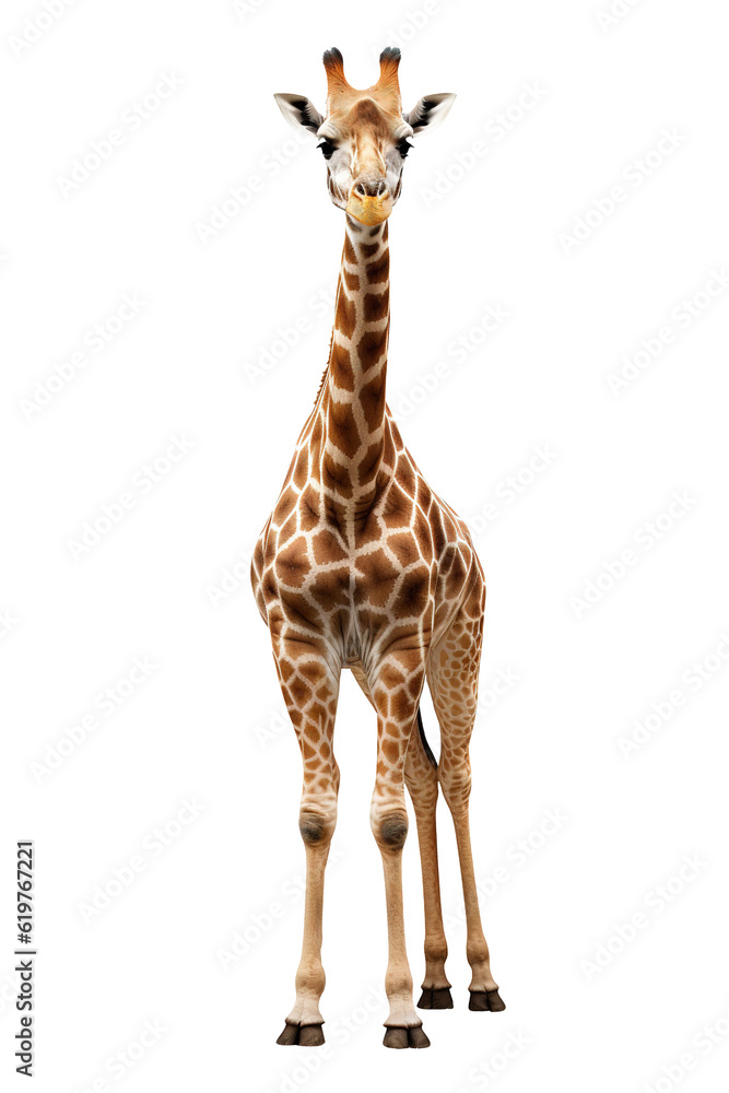 Fototapeta premium giraffe isolated on white