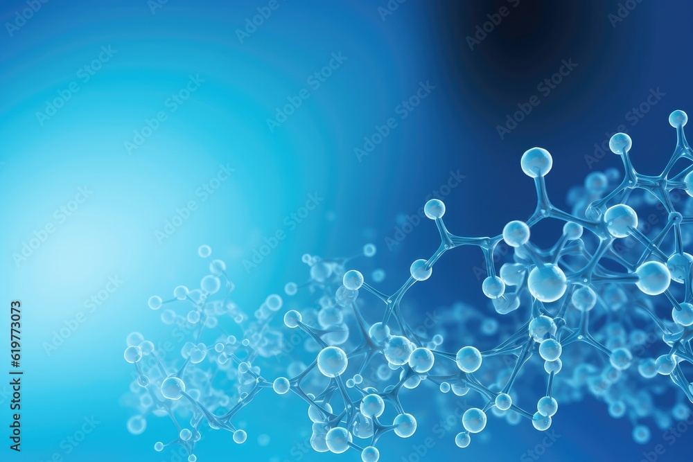 Neural cells as net in blue colors