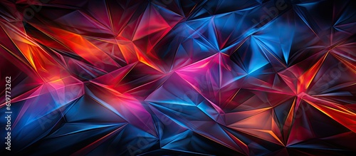 Abstract 3D neon purple and orange background  color theme vector abstract background