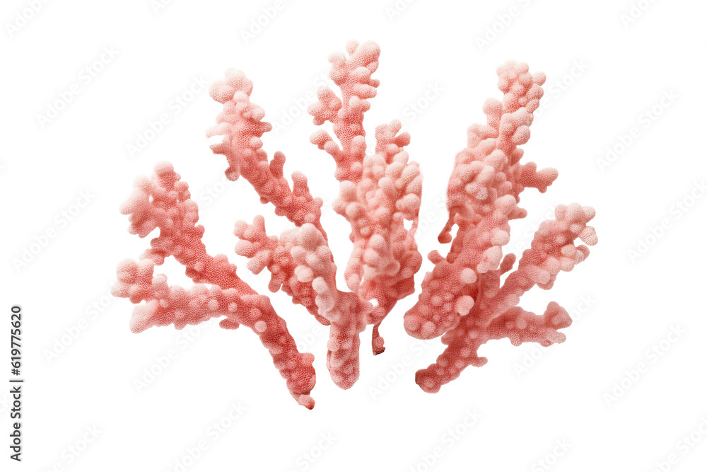 Naklejka premium Finger Leather Coral on transparent background (PNG)., generative artificial intelligence 