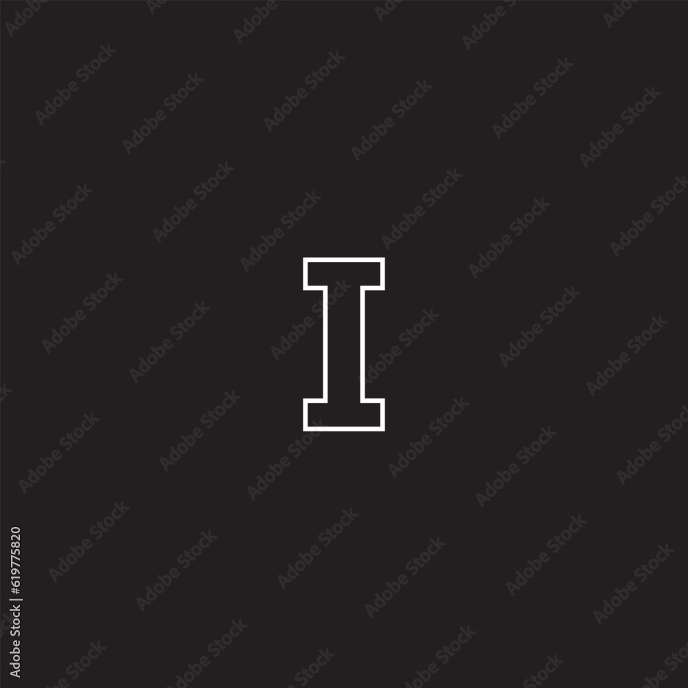 Font letter logo design with background.