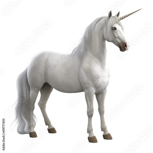 unicorn looking isolated on white