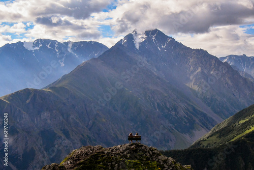 person on the top of mountain