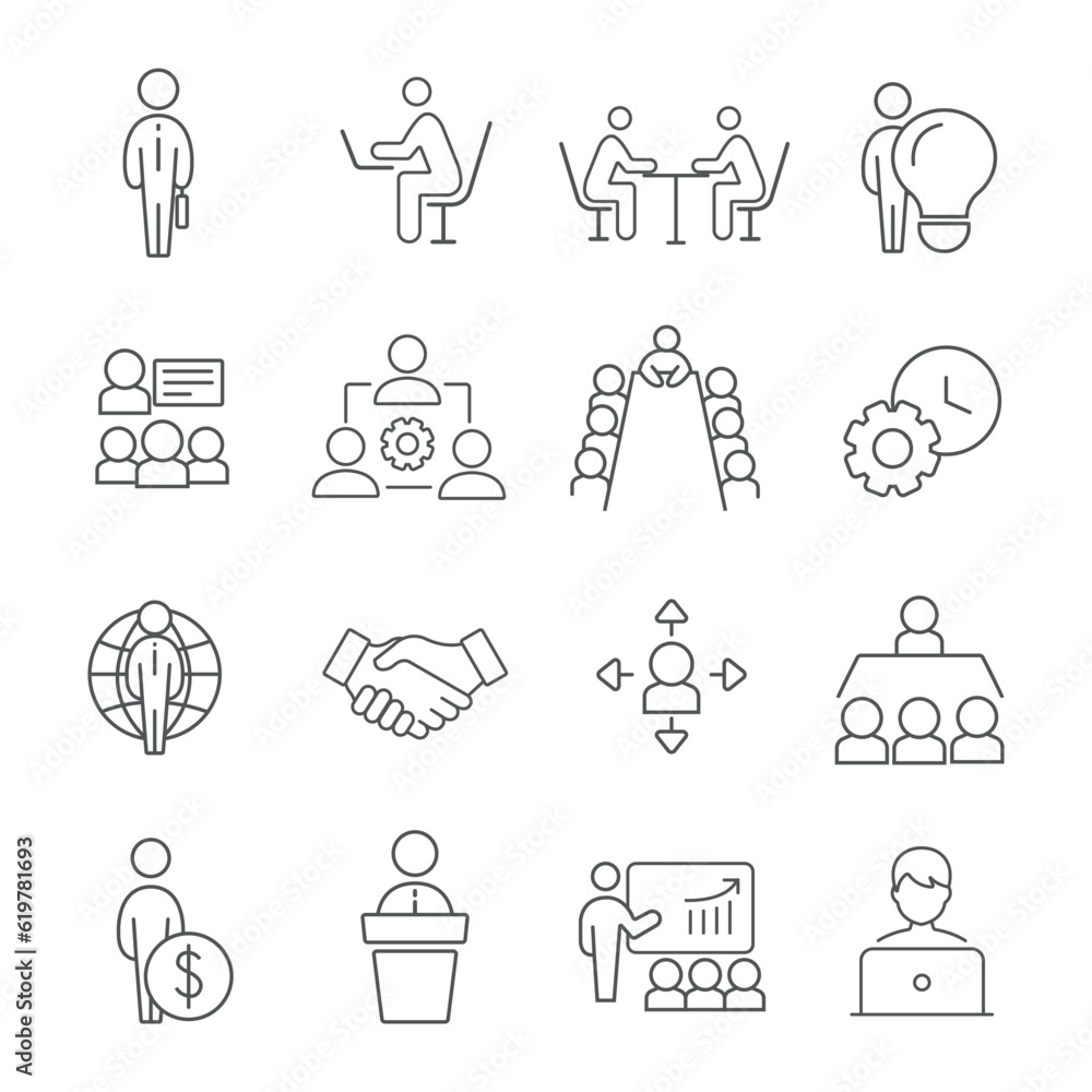 A set of business icons A set of business icons