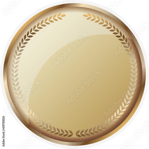 Luxury design round shining medal