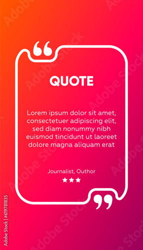3D bubble testimonial banner, quote, infographic. Social media post template designs for quotes. Empty speech bubbles, quote bubbles and text box. Vector Illustration EPS10.