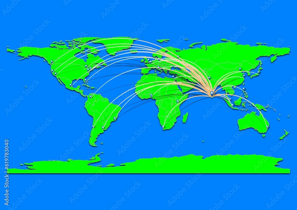 Naklejka premium Vibrant Kandy, Sri Lanka map - Export concept map for Kandy, Sri Lanka on World map. Suitable for export concepts. File is suitable for digital editing and prints of all sizes.