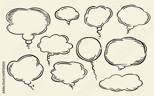 Sticker collection information massage chat, banner frame. Vector illustration