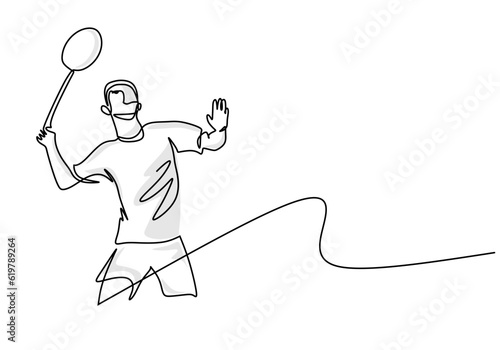 Badminton Player Minimalist...