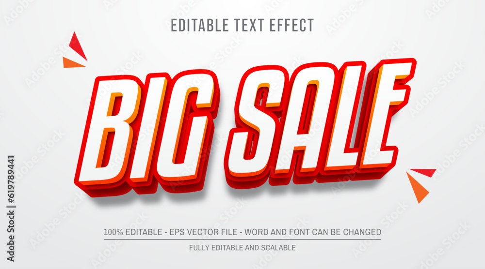 Obraz premium Editable text effect super big sale