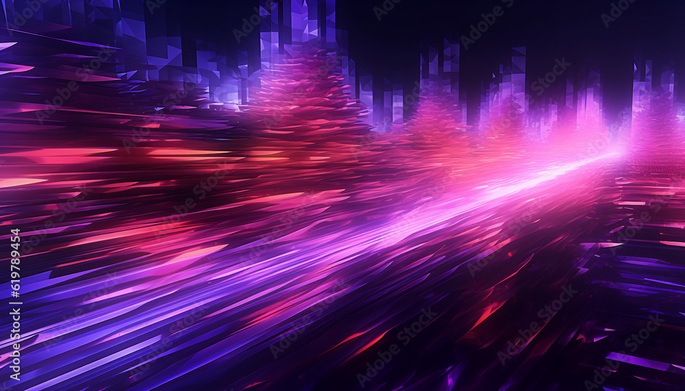 Abstract futuristic background. Neon, energy, gaming. Pink and blue