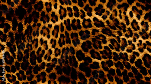 Close-up High detailed Leopard skin texture. Cheetah fur spot Wrapping paper seamless pattern for walllpaper  background and design art work