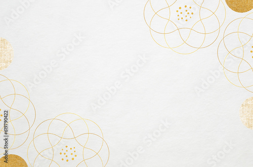 Luxury Japanese modern style background with Japanese washi paper texture. Abstract floral patterned washi paper.